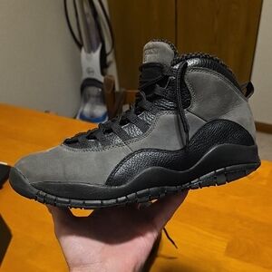 Jordan Black and Gray High-Top Sneakers
